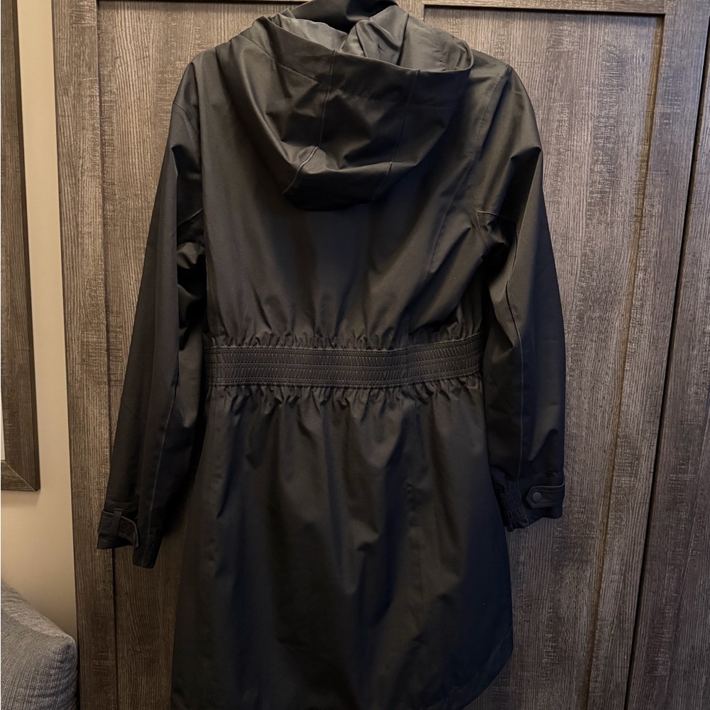 Athleta Black Hooded Rain Jacket - Picture 2 of 7